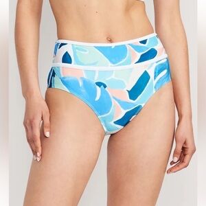 NWT Old Navy High Waisted Bikini Bottom L match the family print swimsuit